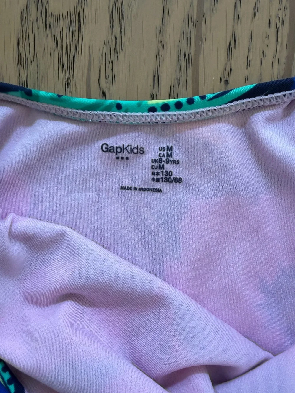 GAP Girls Pink One-Piece Cross-Back Swimsuit w/ Tropical Flowers, Size M 8-9